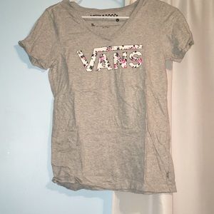 Gray Vans V-Neck Tight fitting Tee